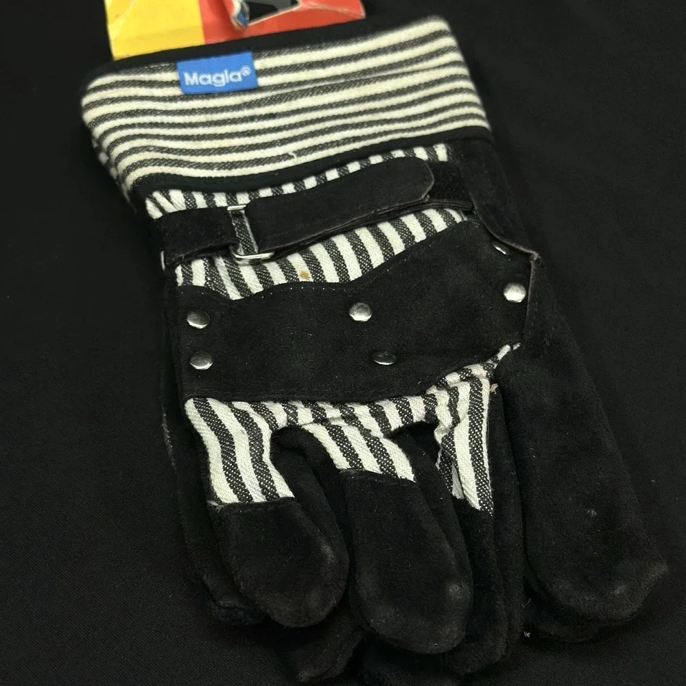 VTG Magla Tuff Stuff HandHelpers Gloves Medium Suede Cowhide‎ Palm Workwear NOS